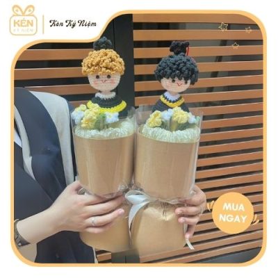 Bó hoa búp bê len tốt nghiệp - Mừng ngày trưởng thành 4