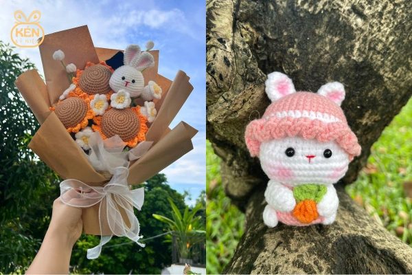 Hàng handmade, hoa len và gấu bông len