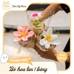 Bó hoa len 1 bông - Nhỏ xinh - Kén Kỷ Niệm