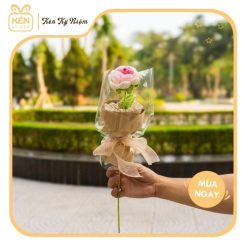 Bó hoa len 1 bông - Nhỏ xinh - Kén Kỷ Niệm 3