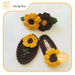 Kẹp tóc len hoa hướng dương - Kén Kỷ Niệm 1