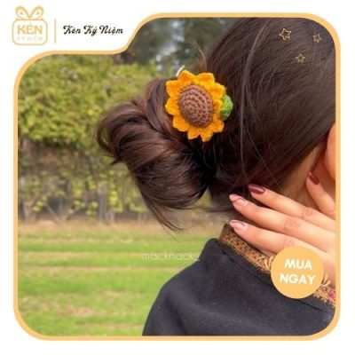 Kẹp tóc len hoa hướng dương - Kén Kỷ Niệm 3