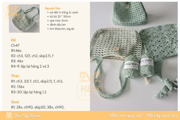 hướng hẫn chart móc túi len