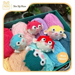 Móc khóa len cá nóc - Kén Kỷ Niệm 3