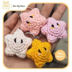 Móc khóa hình ngôi sao len handmade - Kén Kỷ Niệm 2