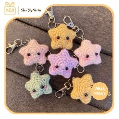 Móc khóa hình ngôi sao len handmade - Kén Kỷ Niệm 1