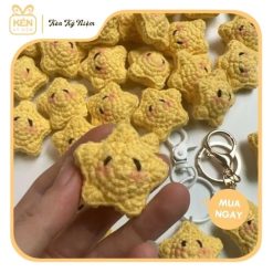 Móc khóa hình ngôi sao len handmade - Kén Kỷ Niệm 4