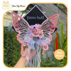 Mũ tốt nghiệp trang trí cánh bướm - Kén Kỷ Niệm 4