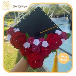 Mũ tốt nghiệp hoa len - Kén Kỷ Niệm 5