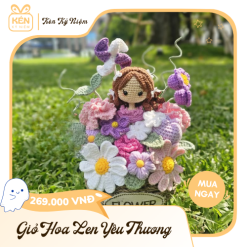 Giỏ Hoa Len Yêu Thương - Kén Kỷ Niệm