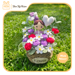 Giỏ Hoa Len Yêu Thương - Kén Kỷ Niệm 3