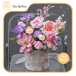 Giỏ Hoa Len Handmade – Kén Kỷ Niệm 1