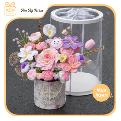 Giỏ Hoa Len Handmade – Kén Kỷ Niệm 2