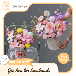 Giỏ Hoa Len Handmade – Kén Kỷ Niệm