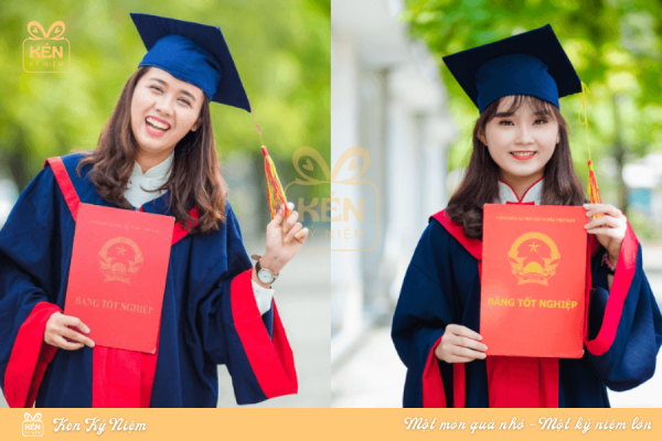 dây mũ sau nhận bằng