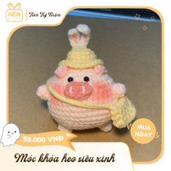 Móc khoá heo siêu xinh - Kén Kỷ Niệm